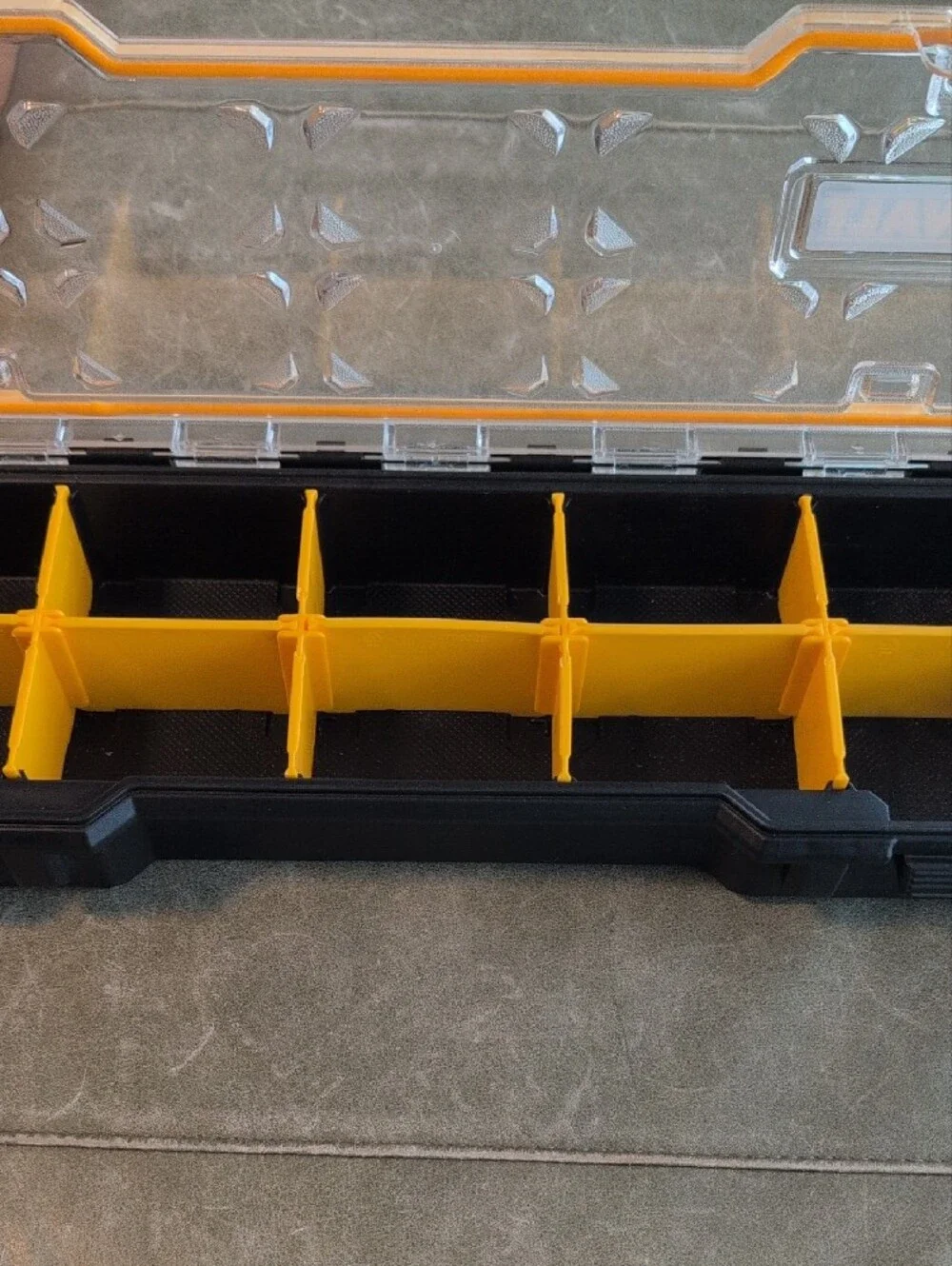 DEWALT 10 Compartment Pro Small Parts Organizer - Black & Yellow
